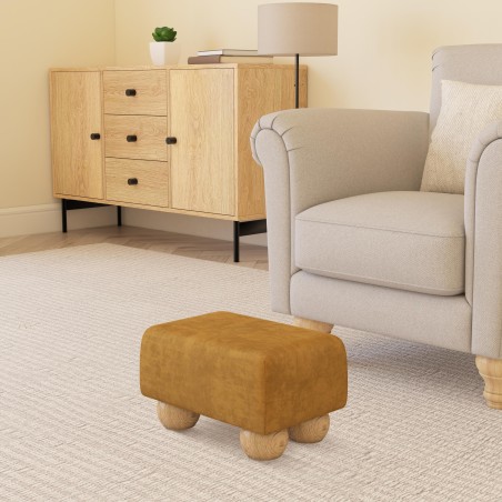 Small Fabric Material Footstools | UK handmade | Footstools Direct