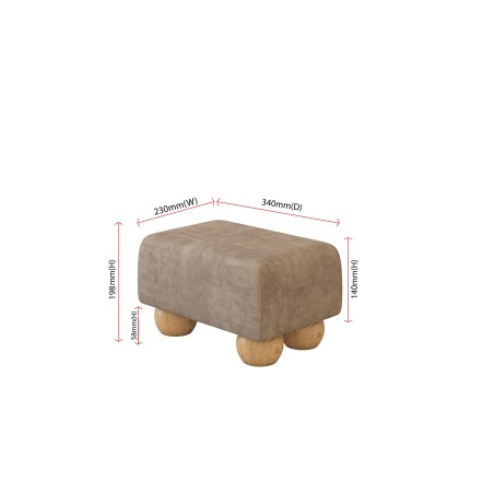 Small Fabric Material Footstools | UK handmade | Footstools Direct