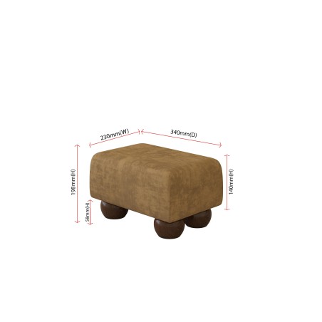 Small Fabric Material Footstools | UK handmade | Footstools Direct