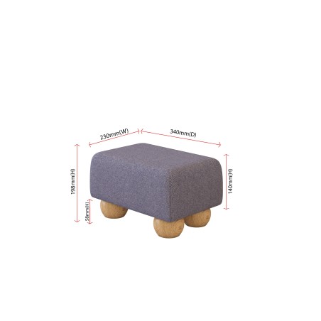 Small Fabric Material Footstools | UK handmade | Footstools Direct