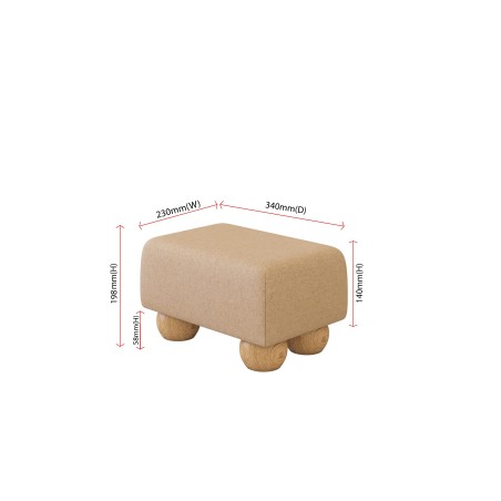 Small Fabric Material Footstools | UK handmade | Footstools Direct