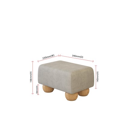 Small Fabric Material Footstools | UK handmade | Footstools Direct