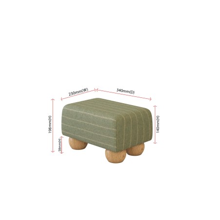 Small Fabric Material Footstools | UK handmade | Footstools Direct