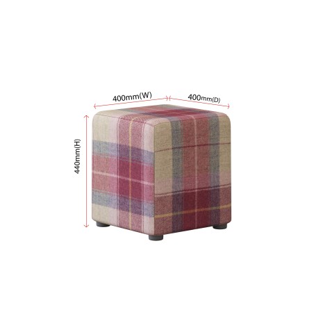 Tartan Cube Seating | Footstools Direct | Quality Extra Seating