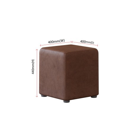 Italian Leather Cube Seats | UK Handmade | Footstools Direct