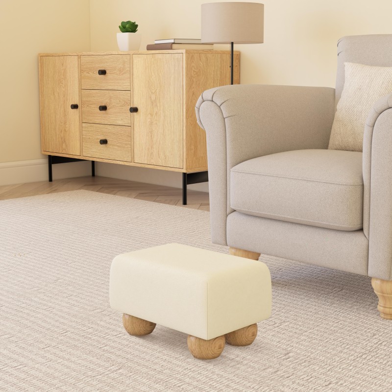 Small Italian Leather Footstools | UK handmade | Footstools Direct