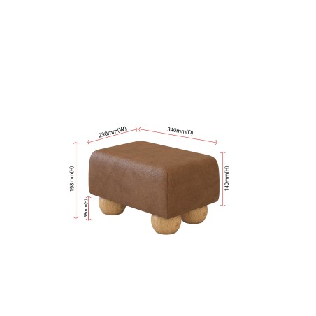 Small Italian Leather Footstools | UK handmade | Footstools Direct