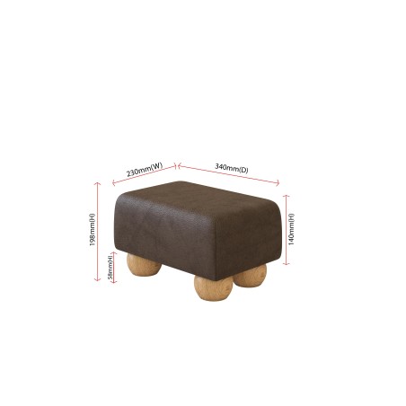 Small Italian Leather Footstools | UK handmade | Footstools Direct