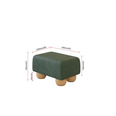 Small Italian Leather Footstools | UK handmade | Footstools Direct