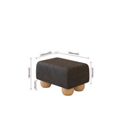 Small Italian Leather Footstools | UK handmade | Footstools Direct