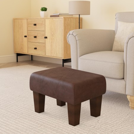 Large Italian Leather Footstools | Footstools Direct | Handmade Goods!