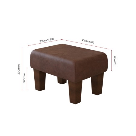 Large Italian Leather Footstools | Footstools Direct | Handmade Goods!