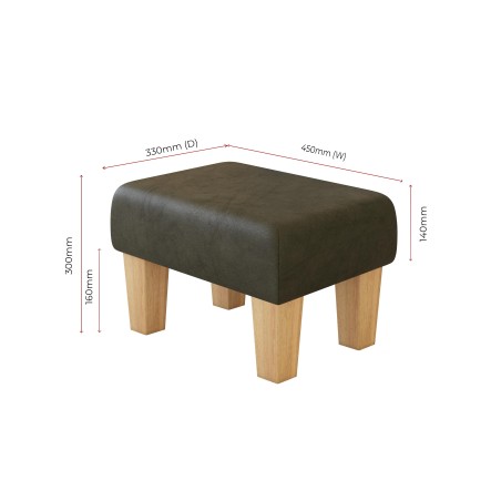 Large Italian Leather Footstools | Footstools Direct | Handmade Goods!