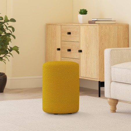 Fabric Round Stool | Pouffe in 100+ colours | Footstools Direct