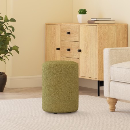 Fabric Round Stool | Pouffe in 100+ colours | Footstools Direct