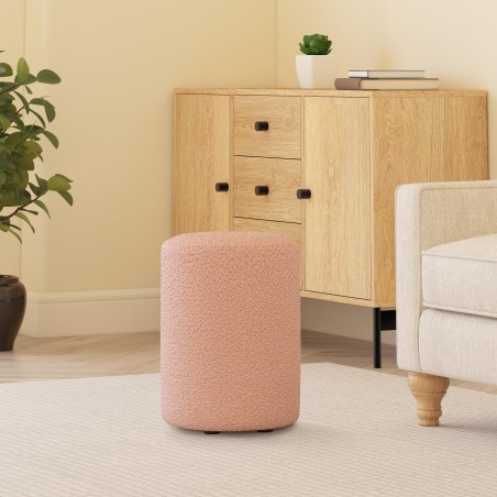 Fabric Round Stool | Pouffe in 100+ colours | Footstools Direct