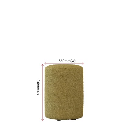 Fabric Round Stool | Pouffe in 100+ colours | Footstools Direct