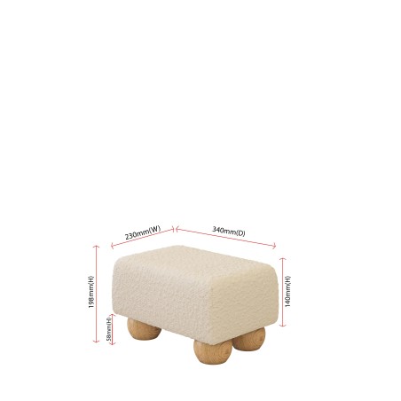 Small Fabric Material Footstools | UK handmade | Footstools Direct