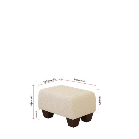 Small Fabric Material Footstools | UK handmade | Footstools Direct