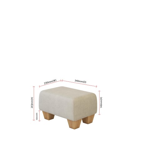 Small Fabric Material Footstools | UK handmade | Footstools Direct