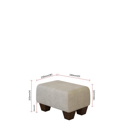 Small Fabric Material Footstools | UK handmade | Footstools Direct