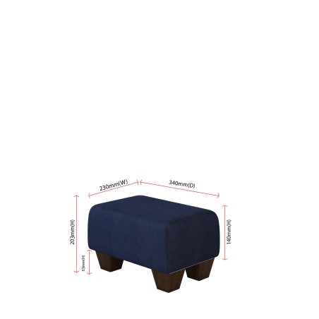 Small Fabric Material Footstools | UK handmade | Footstools Direct