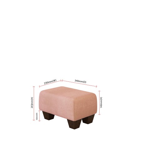 Small Fabric Material Footstools | UK handmade | Footstools Direct