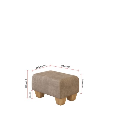 Small Fabric Material Footstools | UK handmade | Footstools Direct