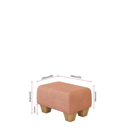 Small Fabric Material Footstools | UK handmade | Footstools Direct