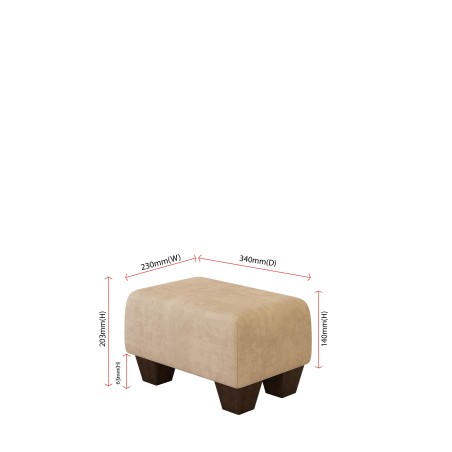 Small Fabric Material Footstools | UK handmade | Footstools Direct