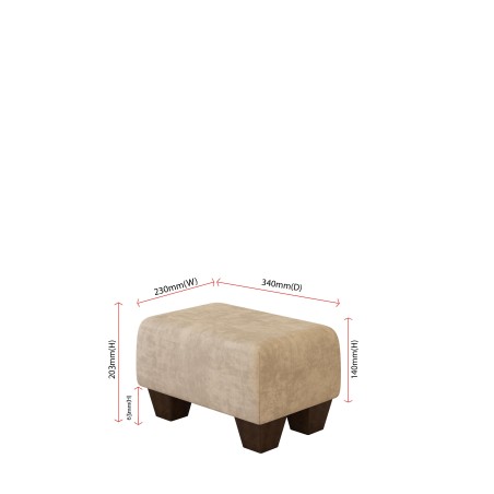 Small Fabric Material Footstools | UK handmade | Footstools Direct