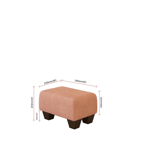 Small Fabric Material Footstools | UK handmade | Footstools Direct