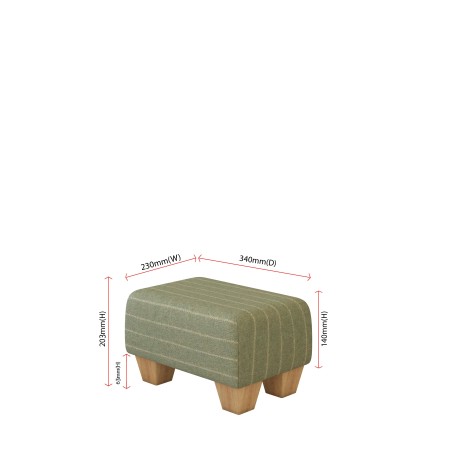 Small Fabric Material Footstools | UK handmade | Footstools Direct