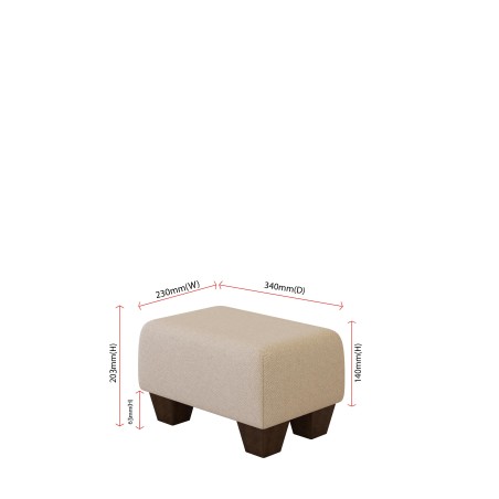 Small Fabric Material Footstools | UK handmade | Footstools Direct