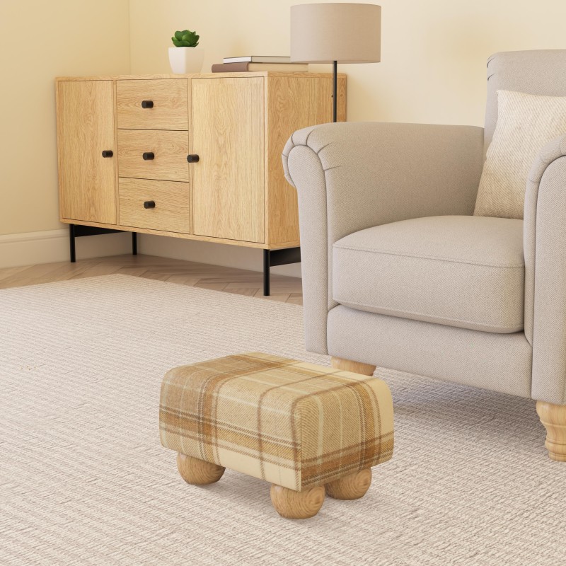 Small Tartan Wool Footstools | UK handmade | Footstools Direct