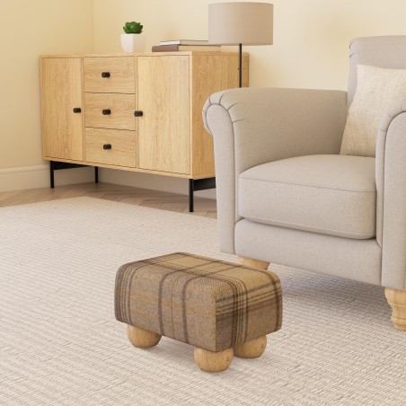 Small Tartan Wool Footstools | UK handmade | Footstools Direct