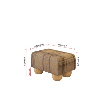 Small Tartan Wool Footstools | UK handmade | Footstools Direct