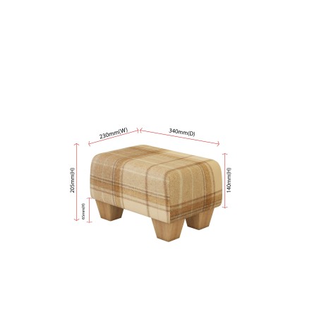Small Tartan Wool Footstools | UK handmade | Footstools Direct