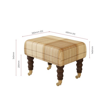 Large Tartan Material Footstools | Footstools Direct | Handmade Goods!