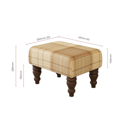 Large Tartan Material Footstools | Footstools Direct | Handmade Goods!