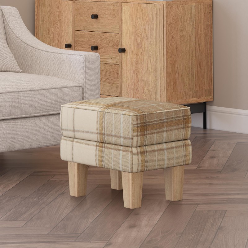 Handmade Hayden Storage Footstool in Leather, Wool & Velvet