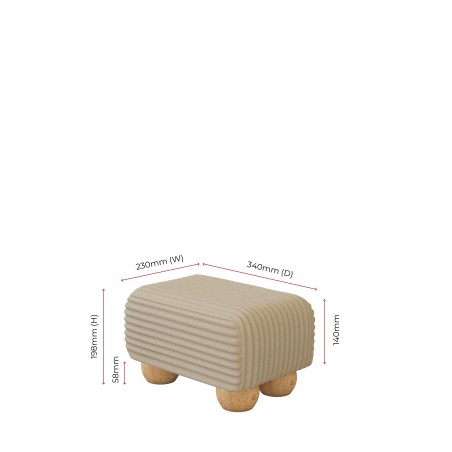 Small Fabric Material Footstools | UK handmade | Footstools Direct