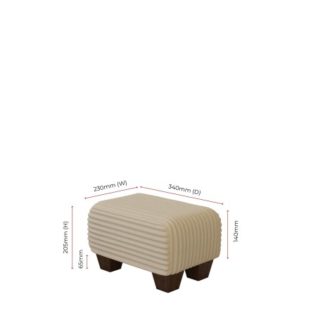 Small Fabric Material Footstools | UK handmade | Footstools Direct