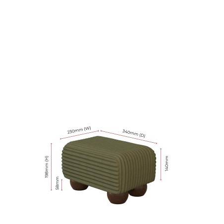 Small Fabric Material Footstools | UK handmade | Footstools Direct