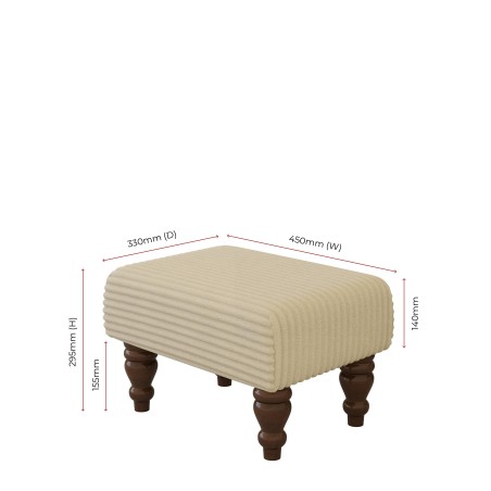 Large Fabric Material Footstools | Footstools Direct | Handmade Goods!