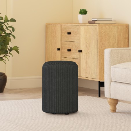 Fabric Round Stool | Pouffe in 100+ colours | Footstools Direct