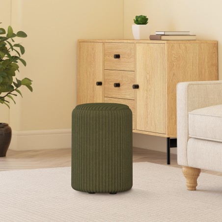 Fabric Round Stool | Pouffe in 100+ colours | Footstools Direct