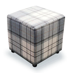 Tartan Fabric Cube Seating