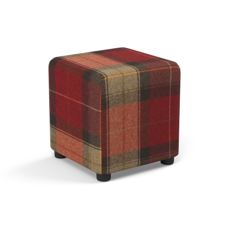 Tartan Cube Seating | Footstools Direct | Quality Extra Seating