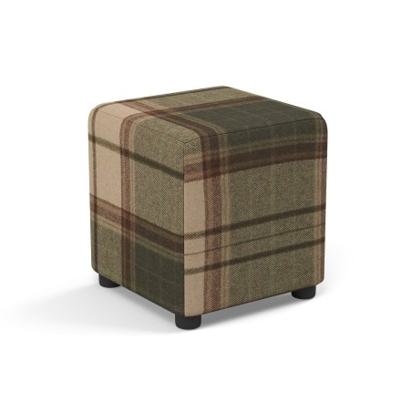 Tartan Cube Seating | Footstools Direct | Quality Extra Seating